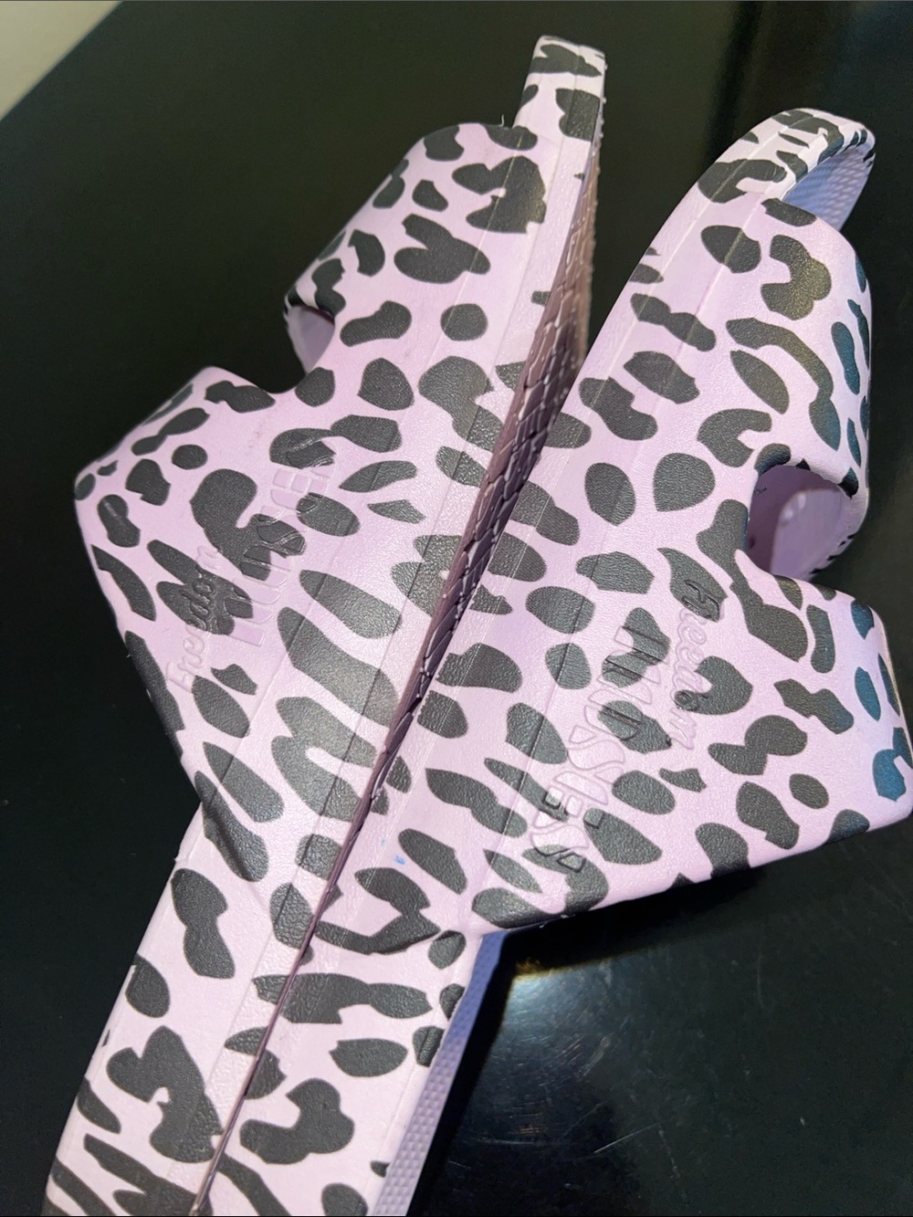 🗣️BRAND NEW NEVER WORN Freedom Moses Lilac Slide with Black Leopard Print - Picture 6 of 6